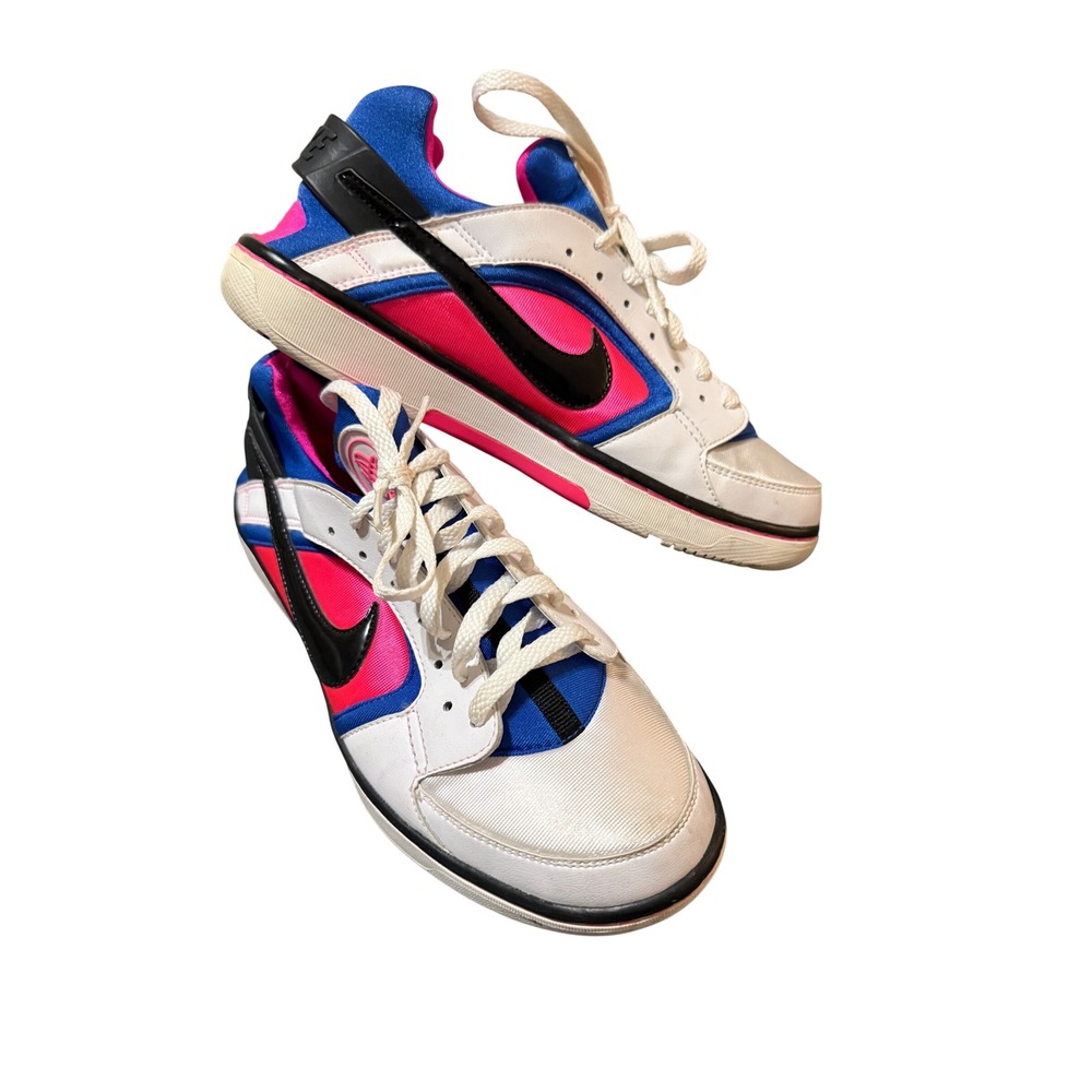 Nike Size 8.5 2009‎ Huarache White/ Black/ Pink Varsity Royal Dance Low Sneakers